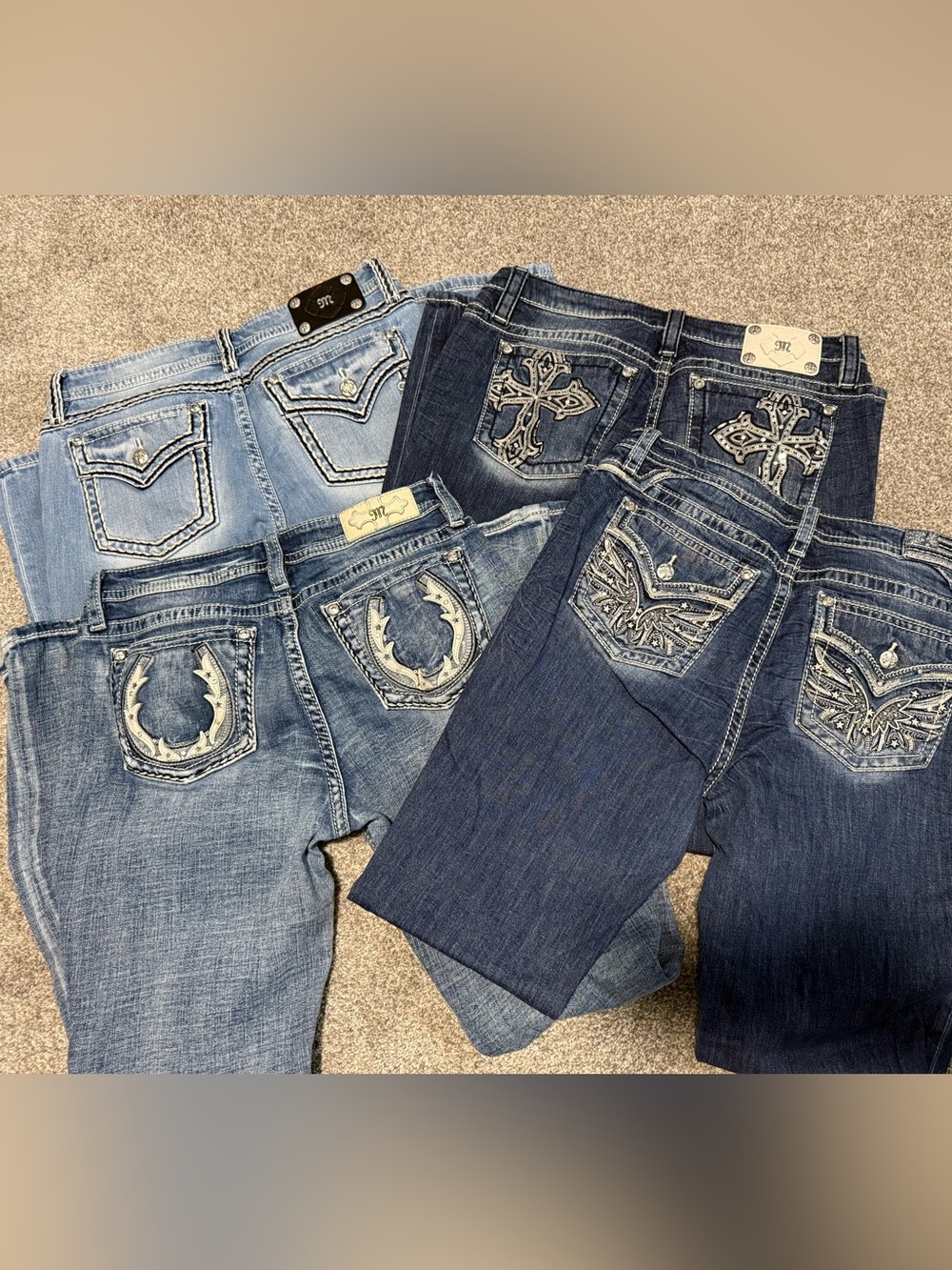 Miss Me women’s Dark Blue Denim Jeans - 32/34